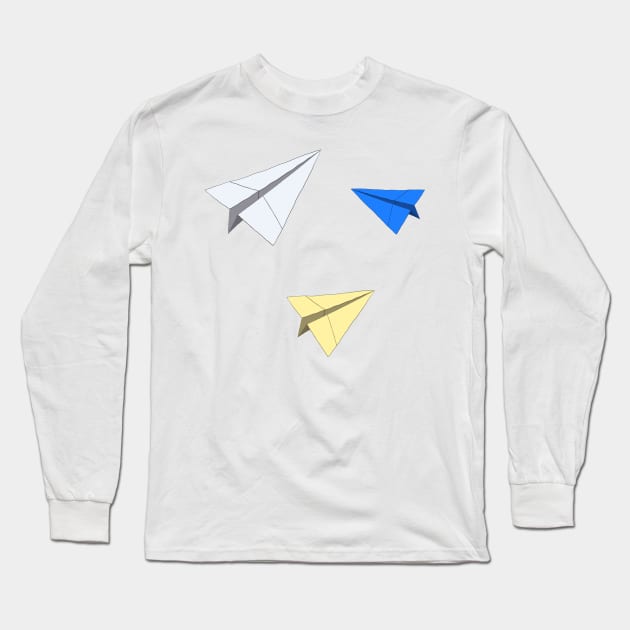 Paper Planes Sticker Pack Long Sleeve T-Shirt by AlishaMSchil